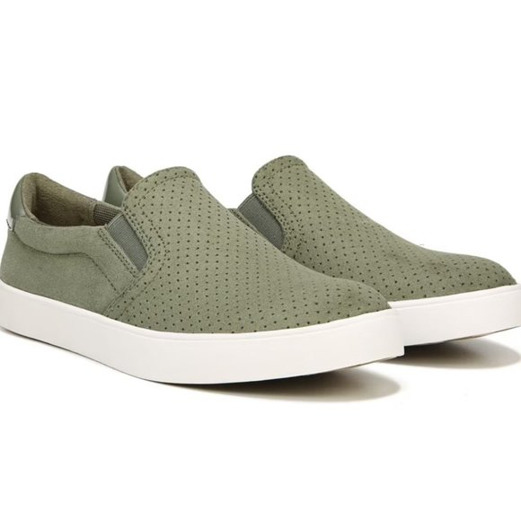 Dr. Scholl's Shoes - Women's Dr Scholl's Madison Suede Perforated Slip On Sneakers - Willow - Size 11